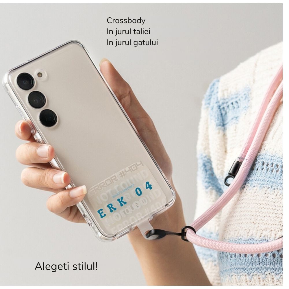 Snur Ringke Ajustabil pentru Husa Telefon -Negru-Alb - 1 | YEO